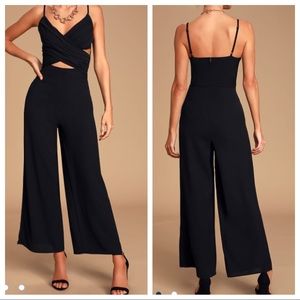 Black cutout jumpsuit
